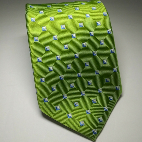 Brooks Brothers Men's Pure Silk Lime Green Tie - Picture 3 of 12